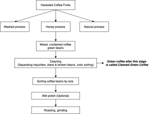 Overview of green coffee beans processing technique in Vietnam